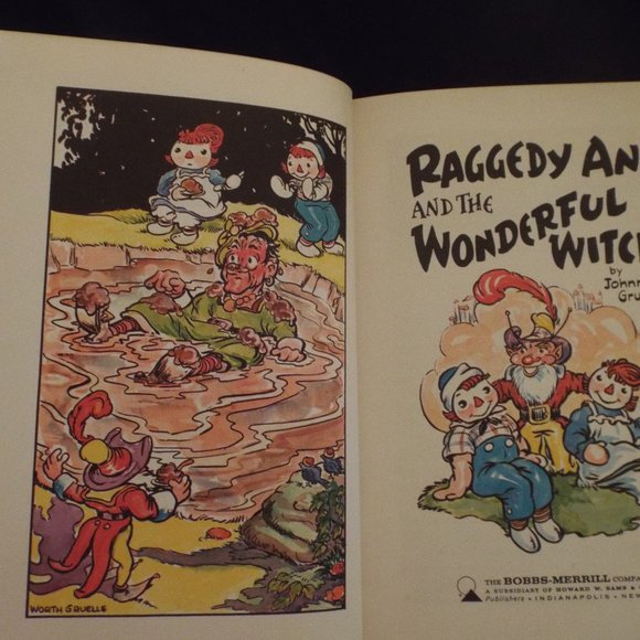 Vintage 1961 Raggedy Ann and the Wonderful Witch HC Book by Johnny Gruelle - Picture 3 of 6